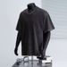 2025 Summer New Vintage-style T-shirt For Men, 230g Pure Cotton, Loose-fitting, Dropped Shoulder, Washed Short Sleeve_viptrois.com