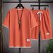 2025 Short-sleeved Sportswear Men's Summer Fashion Casual Shirt, Men's T-shirt And Shorts Set Two-piece Set_viptrois.com