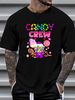 Sweetie Candy Squad Candy Land Candy Crew Decorations Halloween Pumpkins T-Shirt Stylish Summer Streetwear Top For Everyday Wear Soft Stretched_viptrois.com