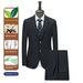 Pulse Men's Wool Blazer Groom Outfit Groomsman Suit High-End Gray Blue With Lyocell_viptrois.com
