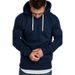 Men's Clothing Men's Classic Blank Hooded Sweatshirt Solid Color Autumn And Winter Fleece Pullover Youth Trend Loose Hoodie_viptrois.com
