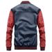 Men's Clothing Leather Baseball Jacket PU Casual Jacket Light Board_viptrois.com