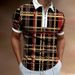 Summer New Mens Vintage Plaid Polo Shirt Fashion Casual_viptrois.com