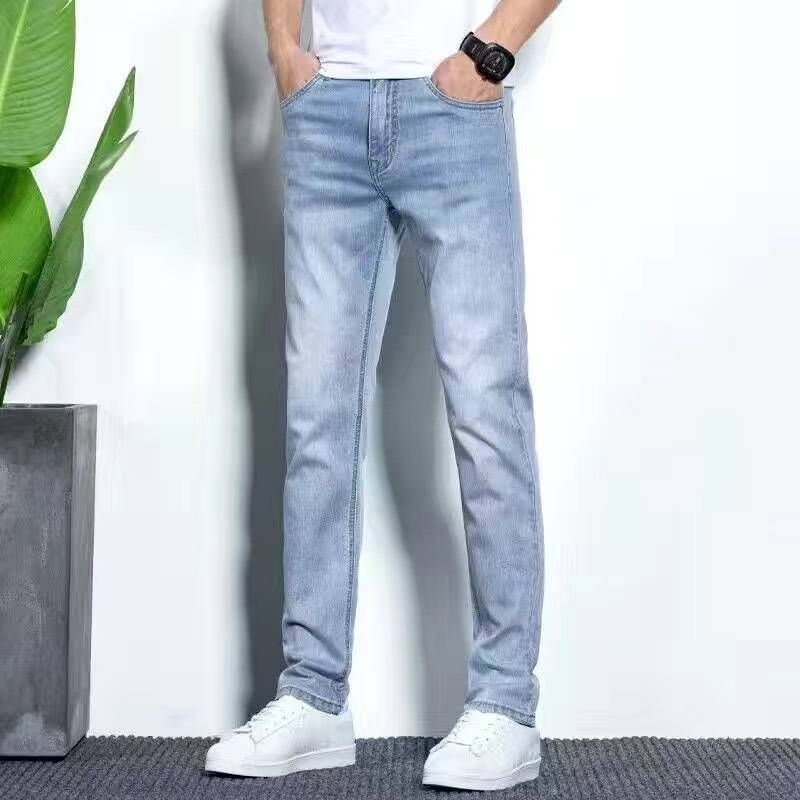 Men's Stretch Jeans For Spring/Summer 2025, Men's Korean-style Fashionable Slim-fit Skinny Pants_viptrois.com