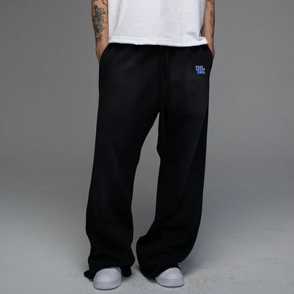 Men's Letter Print Hoodie And Jogger Set Streetwear Essentials Oversized Fit Winter Ready Extended Sizes 4XL 5XL_viptrois.com