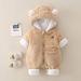 Baby Autumn Winter Clothes With Added Cotton Thick Jump, Cut Men And Women Baby Flannel Warm Outdoor Jump_viptrois.com