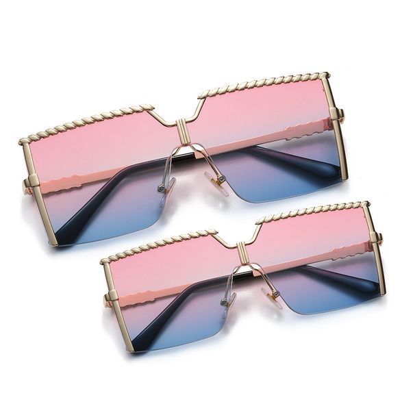 Matching Mother & Daughter Sunglasses – UV400 Metal Half-Frame, Stylish & Protective_viptrois.com