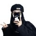 New Large Head Circumference Black Painter Versatile Face Slimming Forward Hat Women's Little Style Reversible_viptrois.com
