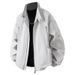 American High Street Stand-up Collar Jacket Men's Spring And Autumn Trendy Brand Zipper Design Baseball Jacket_viptrois.com