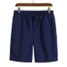 Men's Solid Color Loose Shorts Fashion Men's Casual Large Size Beach Shorts_viptrois.com