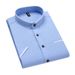 Men's Clothing Summer New Men's Short Sleeved Shirt Stand Collar Business Casual Fashion Men's Oxford Shirt_viptrois.com