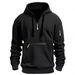 Autumn Winter With Pockets Waterproof Zipper Multi-Pocket Pullover Men's Sports Casual Hoodie_viptrois.com
