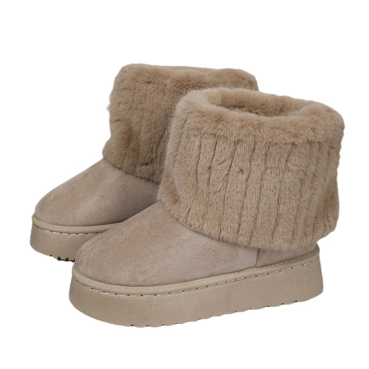 Women’s Shoes Winter Snow Boots – Fur-Lined Shoes (Non-Slip & Cozy)_viptrois.com