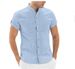 2025 New Style Men's Cardigan With Stand Collar, Short-sleeved Shirt, Cotton And Linen, For Men_viptrois.com