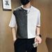 Summer Short-sleeved T-shirt Men's Trendy Brand, Cool And Stylish, Color-blocking Half-sleeved Shirt Men's 2025 New Summer Style Half-sleeved Shirt_viptrois.com