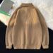 Oversized Shawl Collar Sweater – Unisex Chunky Knit Pullover With Dropped Shoulder (M-3XL, Winter Cotton-Blend, Minimalist Streetwear Top)_viptrois.com