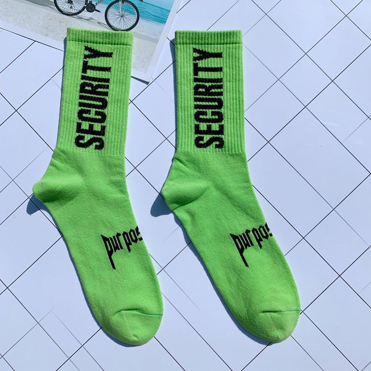 Shoe Accessories Socks For Men And Women Mid Tube Street Fashion Ins Sports Hip Hop Street Letters College Style Long Tube Cotton Socks_viptrois.com