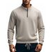 Men's Clothing Winter Foreign Trade Men's Half Zipper Stand Collar Long Sleeve Sweatshirt Daily All Match Fitness European And American Sweatshirt_viptrois.com