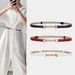 Genuine leather women's belt simple cowhide black fashion decoration with dress outer wear waist thin belt trendy_viptrois.com