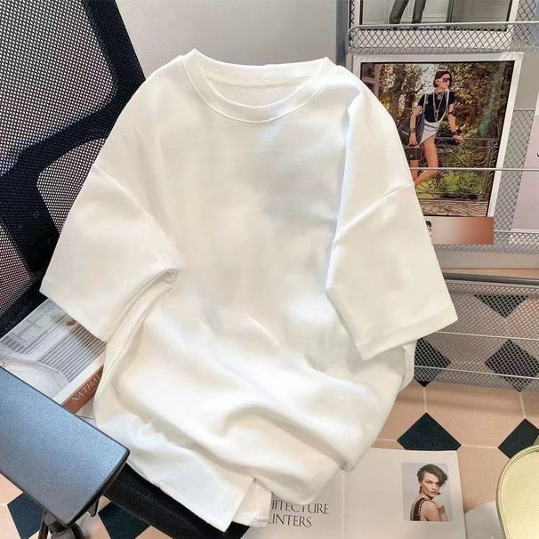Men's Clothing Summer Bear Print All Match Five Point Sleeve Loose Tops Fashionable Couple T Shirts_viptrois.com