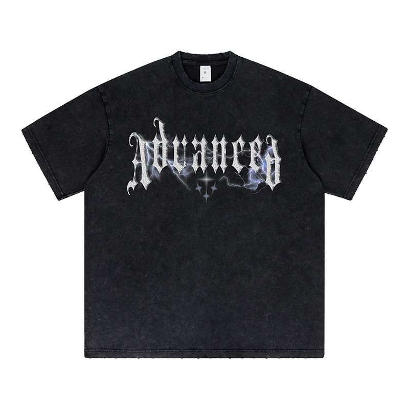 Men's Clothing Men's Summer Fashion Brand Hiphop Short Sleeved T Shirt For Boys And Girls European And American Street Loose Versatile Tops_viptrois.com