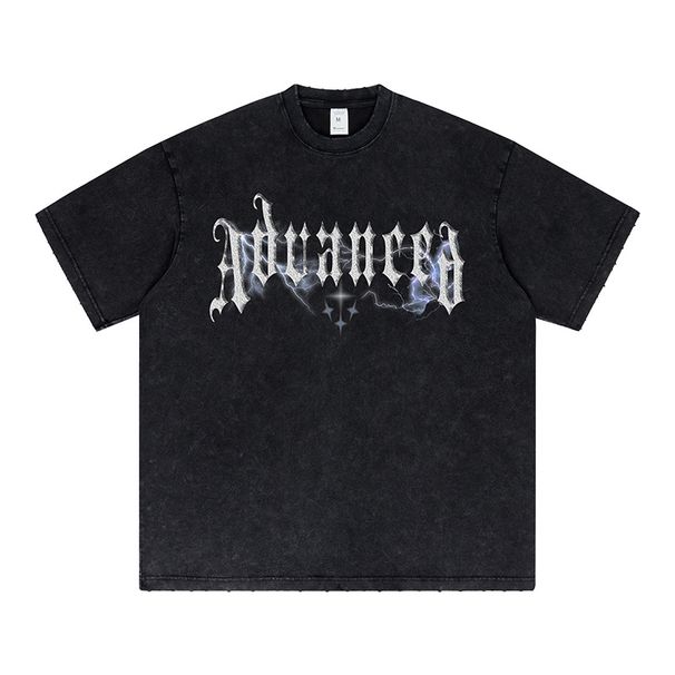 Men's Clothing Men's Summer Fashion Brand Hiphop Short Sleeved T Shirt For Boys And Girls European And American Street Loose Versatile Tops_viptrois.com