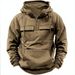 Men's Autumn And Winter Hooded Youth Hoodie, Men's Workwear Solid Color Casual Hoodie Jacket_viptrois.com