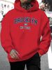 Men's Autumn And Winter Casual Fashion Loose Hooded Sweatshirt Brooklyn 1995 Letter Printed Warm Long Sleeved Pullover_viptrois.com