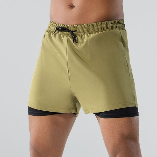 New Men's New Flat-front Discreetly Concealing Double-layer Loose Swimming Pants That Dry Quickly, Large-sized, For Hot Springs And Beaches._viptrois.com