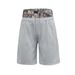 Men's Camouflage Patchwork Sweatpants American Street Style Waistband Hip Hop Casual Embroidered Five Point Shorts_viptrois.com