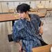 Men's Clothing Retro Silhouette High End Niche Design Short Sleeved Shirt Trend_viptrois.com