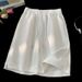 Men's Large Size Pleated Ice Silk Shorts Summer Thin Quick Drying Beach Pants Loose Sports Casual Five Point_viptrois.com