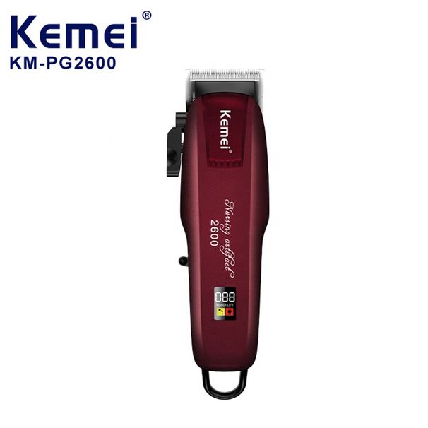 Kemei Km-PG2600 Usb Charging Digital Display Trimmer Adjustable Electric Hair Clipper Rechargeable Clippers_viptrois.com