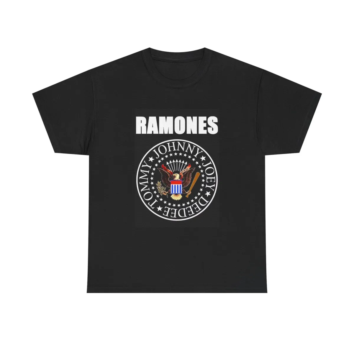 Ramones T-Shirt Mens Womens Tees Top Vintage Logo Rock Graphic Punk Unisex Heavy Cotton Tee_viptrois.com