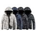 Men's Clothing Slim Fit Letter Bone Cotton Jacket With Hood Lightweight Winter Coat For Outdoor Sports (Grey, Blue, Army Green, Black) - Sizes M-4XL_viptrois.com