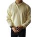 Loom European And American Retro V-Neck Stacked Collar Knitted Polo Shirt For Men, High-End Slim Fit Long Sleeve Sweatshirt,_viptrois.com