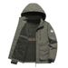 Men's Clothing Lightweight Hooded Jacket - Windproof Casual Coat With Fleece Lining, Multi-Pocket Design, Slim Fit For Spring & Autumn_viptrois.com
