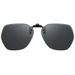 New Polygonal Polarizing Clips Sunglasses Clips Men's And Women's Day And Night Myopia Sunglasses Color-changing Glasses_viptrois.com