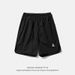 Men's Clothing Hem Arc Slit Design Functional Sports Shorts_viptrois.com