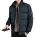 Men's Winter Down Jacket With Hood 550 Fill Power White Goose Down Slim Fit, Water-Resistant Machine Washable Lightweight Warm Coat_viptrois.com