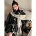 Korean version thick bowtie knitted for women in autumn winter 2024, high-end feeling, warm neck protection, scarf and_viptrois.com