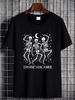 Danse Macabre French Dancing Skeletons Funny Halloween Goth T-Shirt Breathable Comfortable Stretched Graphic Versatile Women Top Graphic Tees Designer Clothes Unisex Female Women Soft Casual Top For Everyday Wear Slightly Fashion Streetwear Stylish_viptrois.com