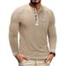 Men's Long Sleeve Button Pocket Shirt – Relaxed Fit Casual Top, Plus Size Friendly, Warm & Stylish Base Layer_viptrois.com