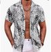 Men's Summer Casual Printed Short Sleeved Shirt Vacation_viptrois.com