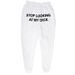 Sports Pants Letter Print Casual Pants Sweatpants Men Drawstring Loose Tapered Front Large Logo Print Trousers_viptrois.com