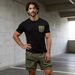 Men's Lazy Crew Neck Tracksuit Summer Short Sleeve T-Shirt with Pocket Color Block Drawstring Shorts Trendy Youthful Top_viptrois.com