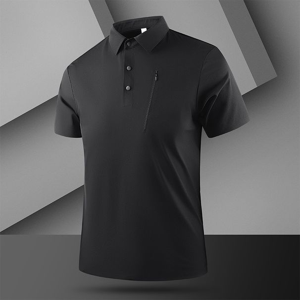Men's Clothing High Quality New Summer Ice Silk Seamless Polo Shirt Short Sleeve Men's Business Lapel Casual Versatile T Shirt Men_viptrois.com