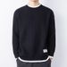 Color Blocked Sweater For Warmth, New Round Neck Knitted Sweater With Thick Fleece And A Base Layer Of Thread_viptrois.com