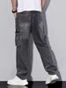 Cross-border American High Street Style Cool Retro Multi-pocket Workwear Jeans, Spring And Autumn Loose Straight Casual_viptrois.com