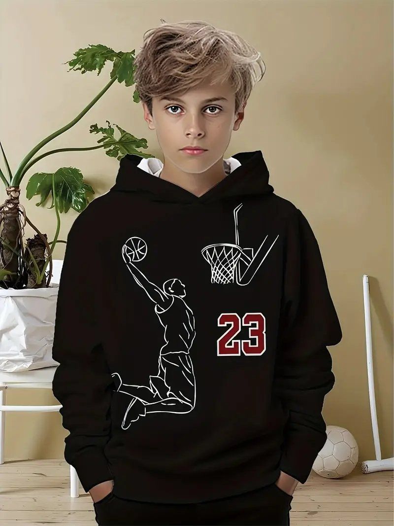 Kids’ Clothing Tops Fashion Sports Printing Series Children's Clothing Sweatshirt Men's 3D Digital Printing Loose Hoodie_viptrois.com